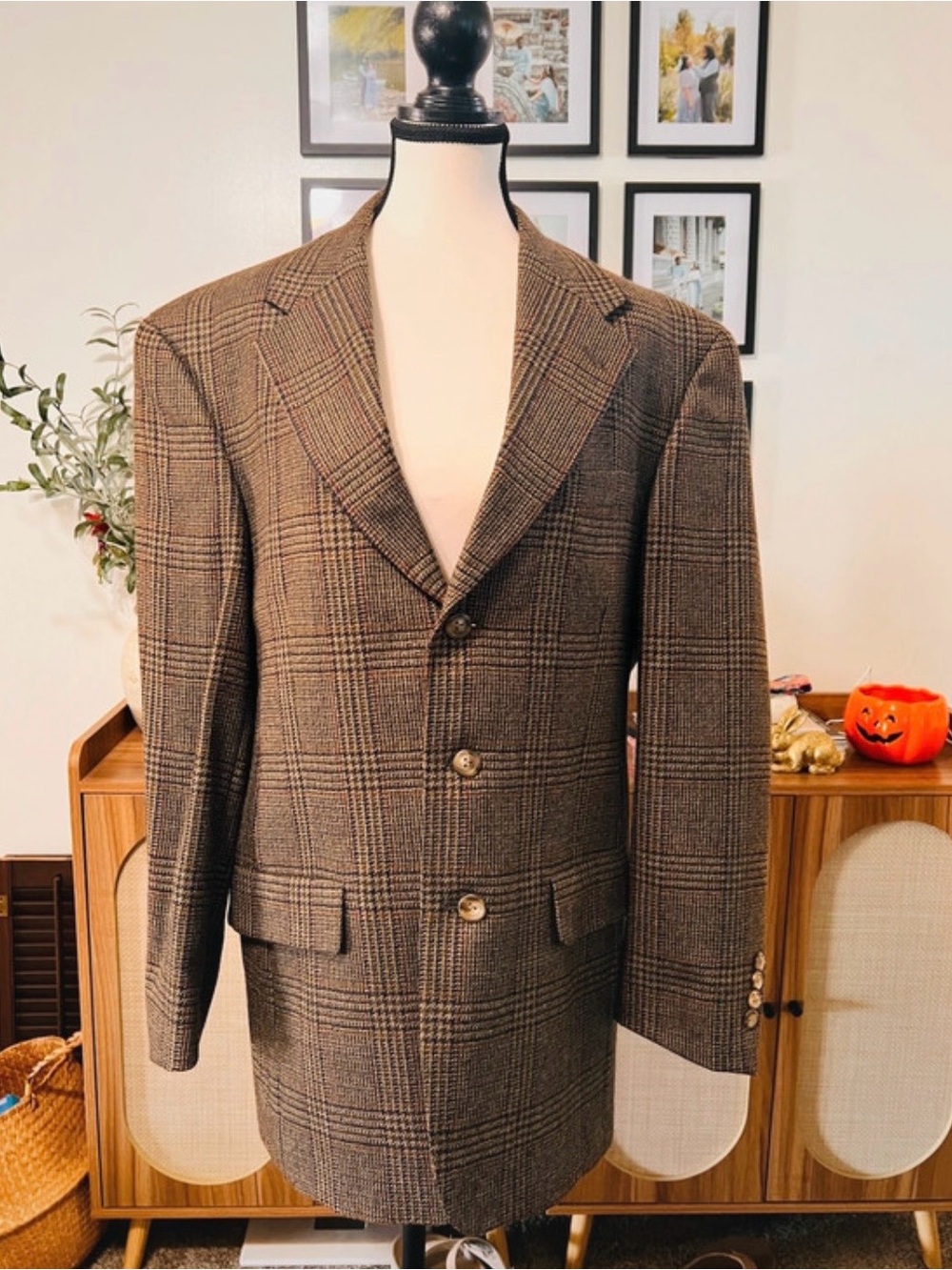 Tommy Hilfiger Brown Glen Plaid Sport Coat